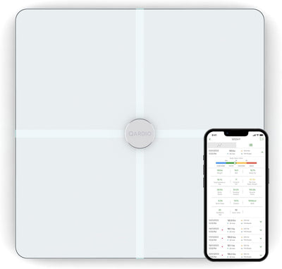 QardioBase X Smart WiFi Scale and Full Body Composition 12 Fitness Indicators Analyzer. App-Enabled for iOS, Android, iPad, Apple Health. Athlete, Pregnancy and Multi-User Modes. - Image 1