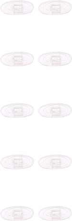 NicelyFit clear push-on nose pads front view showing oval silicone cushions