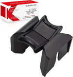 Center console cup holder divider installed in vehicle