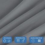 Bedecor gray bottom sheet highlighting 360 degree elastic hem