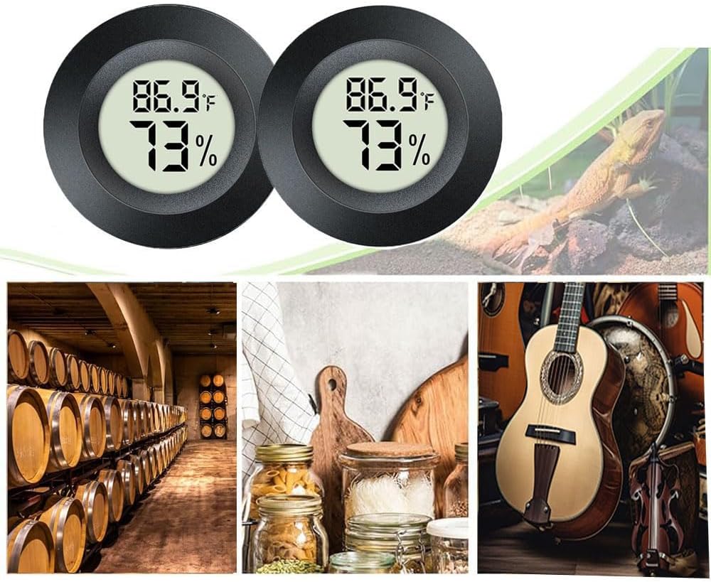 Jedew mini humidity gauge mounted with double-sided tape