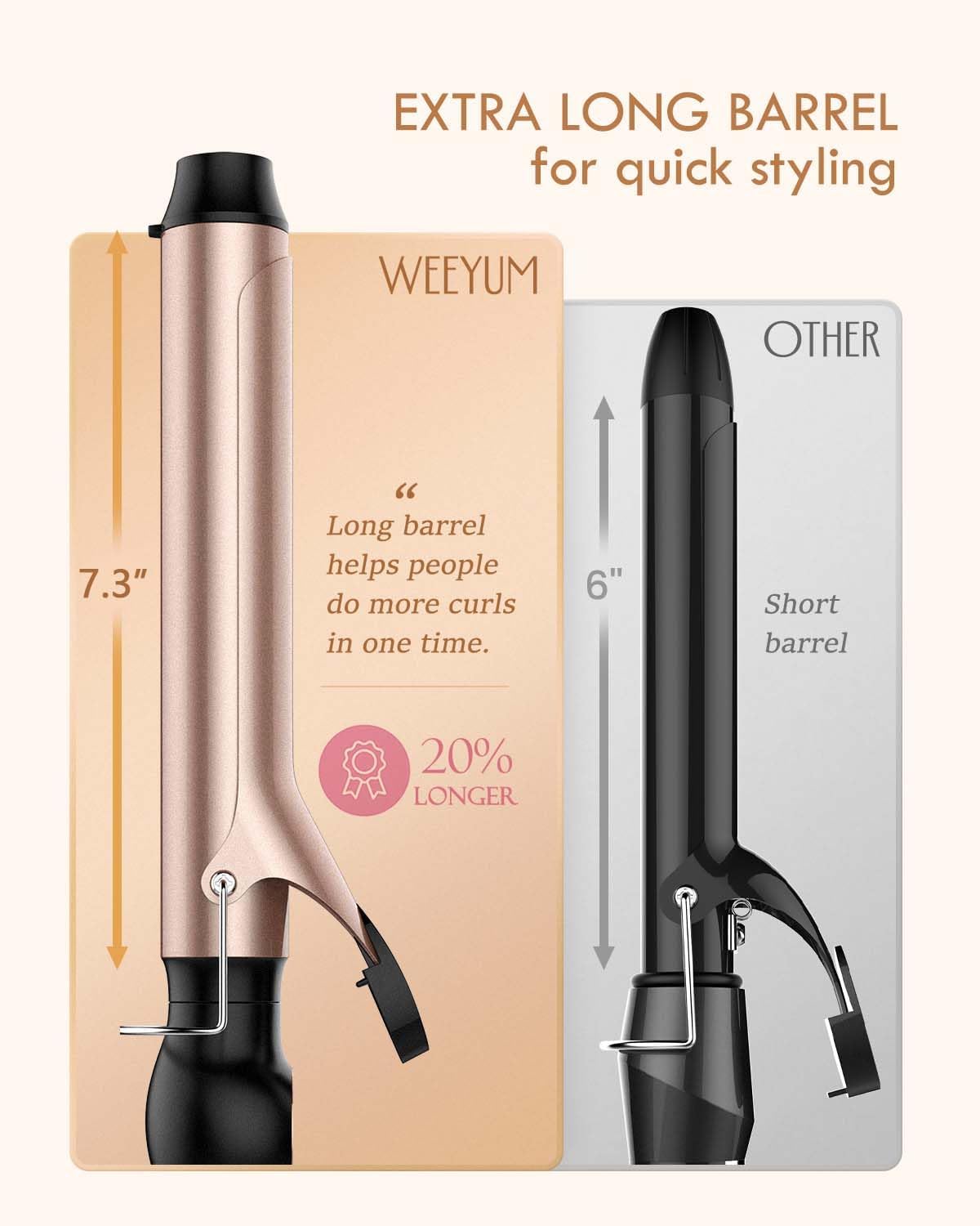 WEEYUM hair curler digital LCD temperature display screen