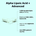 Micro Ingredients Alpha Lipoic Acid supplement facts label