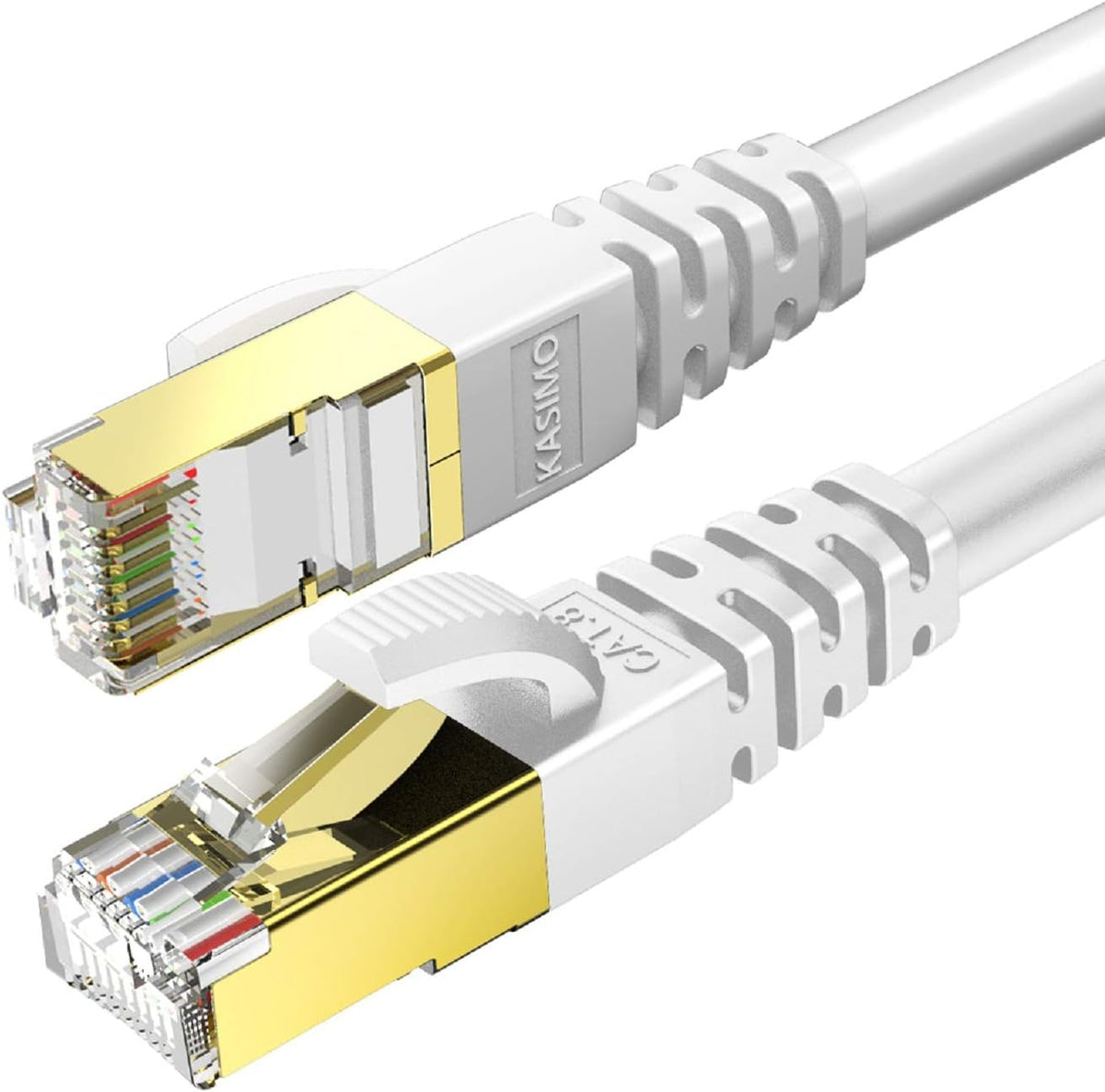 Kasimo Cat 8 Ethernet Cable 2 Feet front view