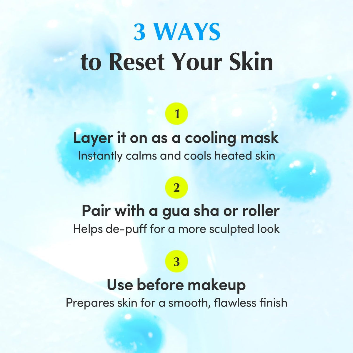 Eqqualberry Hyaltoin Flooding Cream cooling effect demonstration