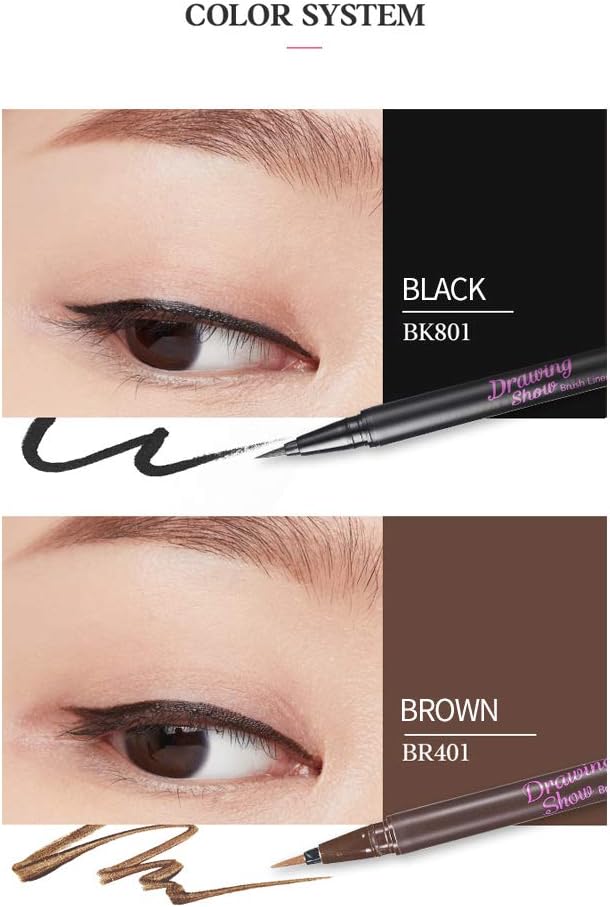 ETUDE Drawing Show Brush Eyeliner fine tip pen close up