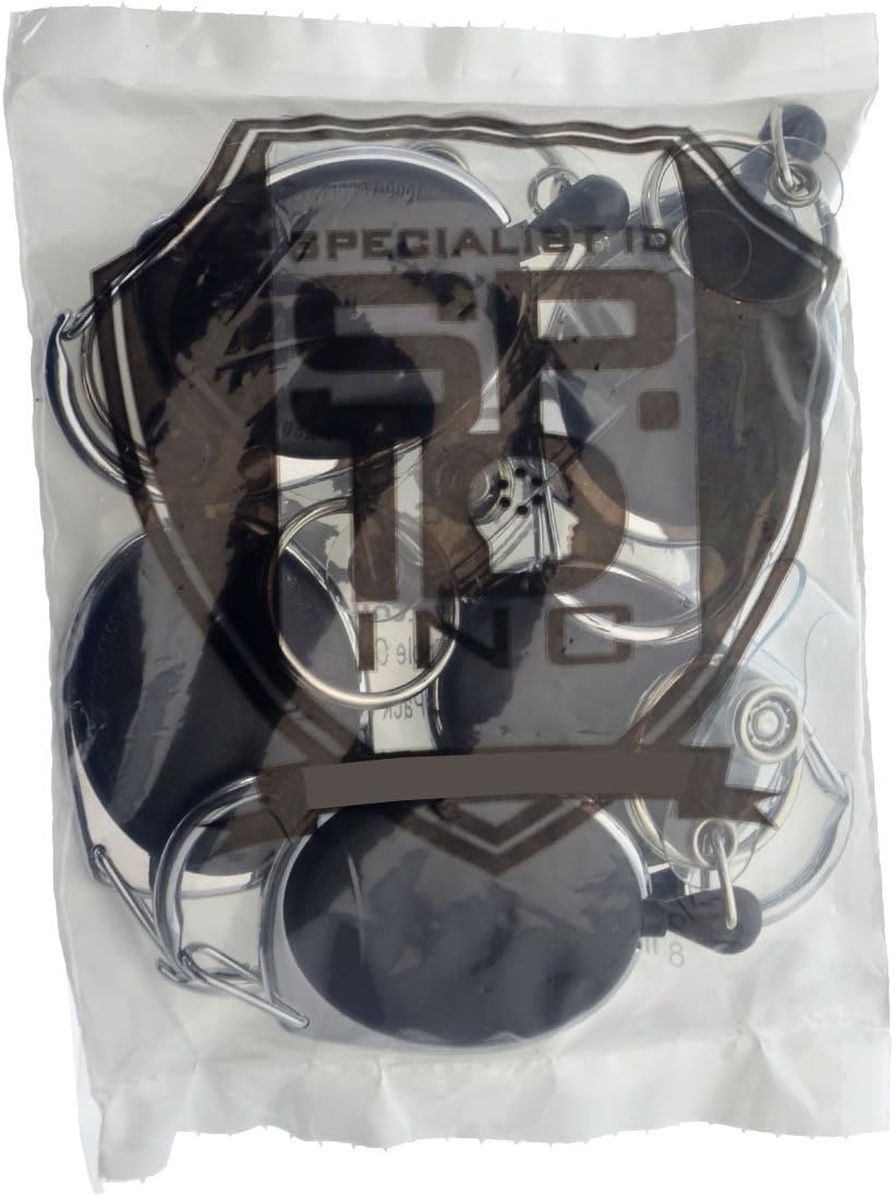 Specialist ID badge reel featuring the attached vinyl strap and key ring.