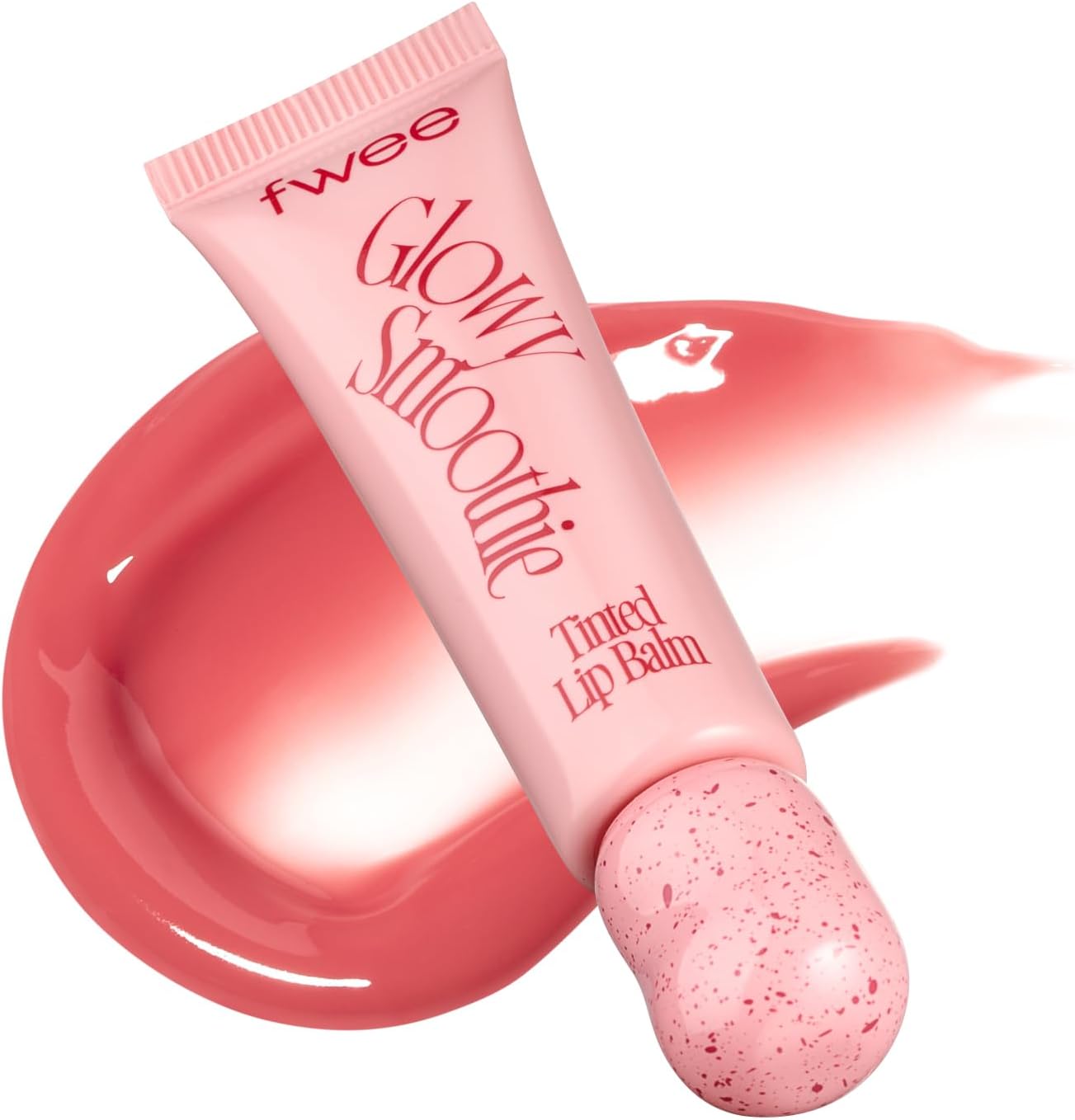 Fwee Glowy Smoothie Tinted Lip Balm Mango Peach Blend front view showing the sleek packaging.