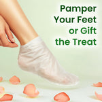 Bloomora foot mask application steps illustration