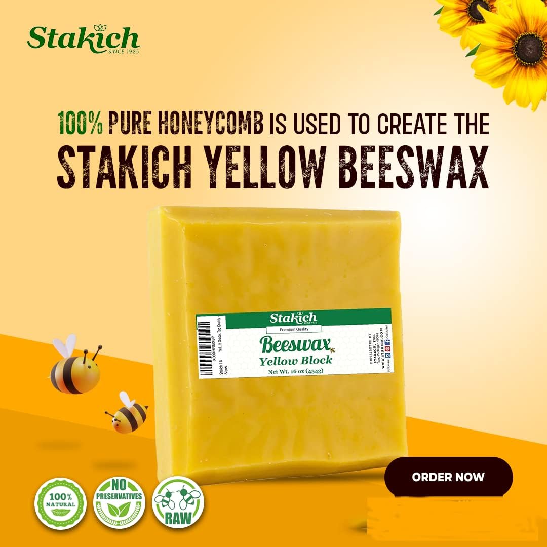 Stakich imported beeswax block top angle