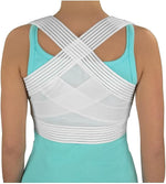 Unisex upper back alignment brace laid flat