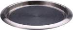 Service Ideas stainless steel non-slip serving tray front view