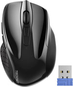 TECKNET Wireless Mouse, 2.4G Ergonomic Computer Mouse, 2600 DPI, Grey | Ergonomic Design with Side Grips, Adjustable DPI, 2-Year Battery, Compact Size, USB-A Plug & Play, Wide OS Compatibility - Image 11