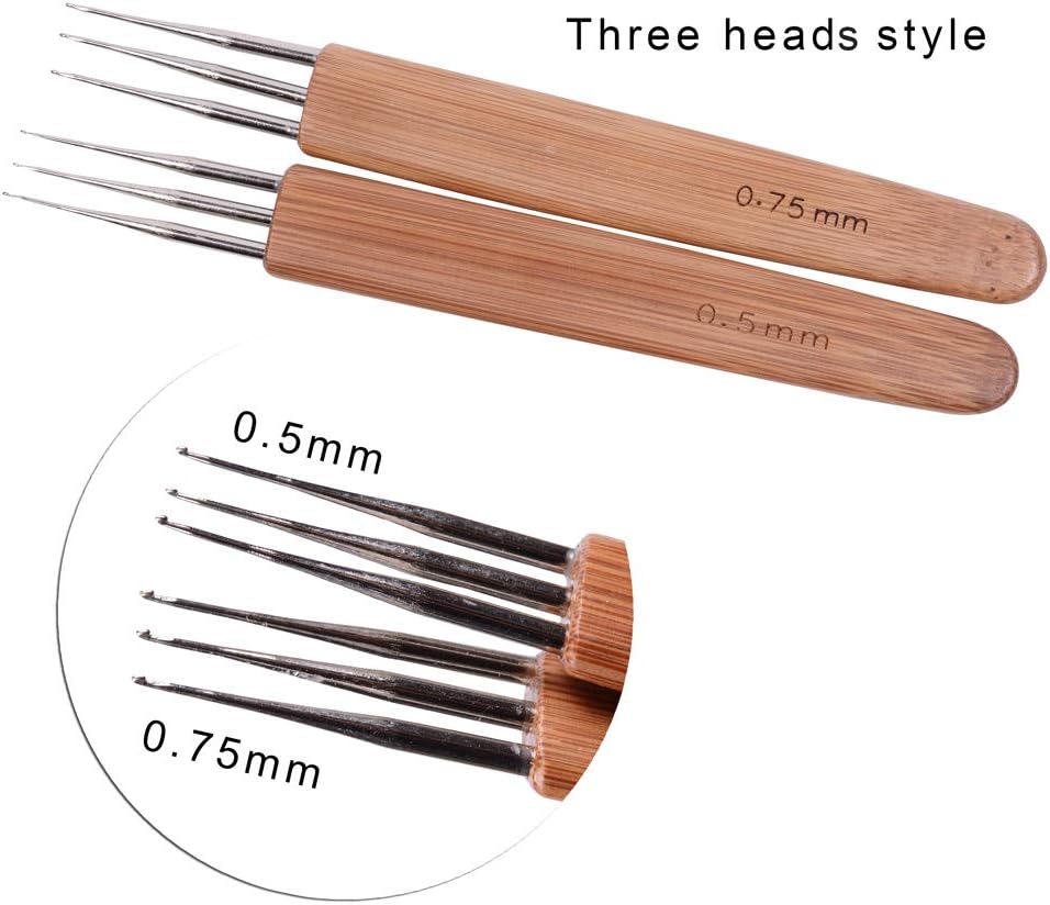 Stainless steel 0.5mm hair braiding needles