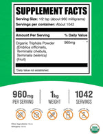 BulkSupplements Triphala powder bag label detail