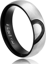 ANAZOZ stainless steel matching rings close up angle