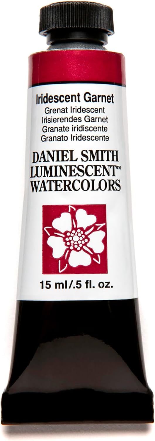 Daniel Smith 15ml watercolor tube held in hand for scale