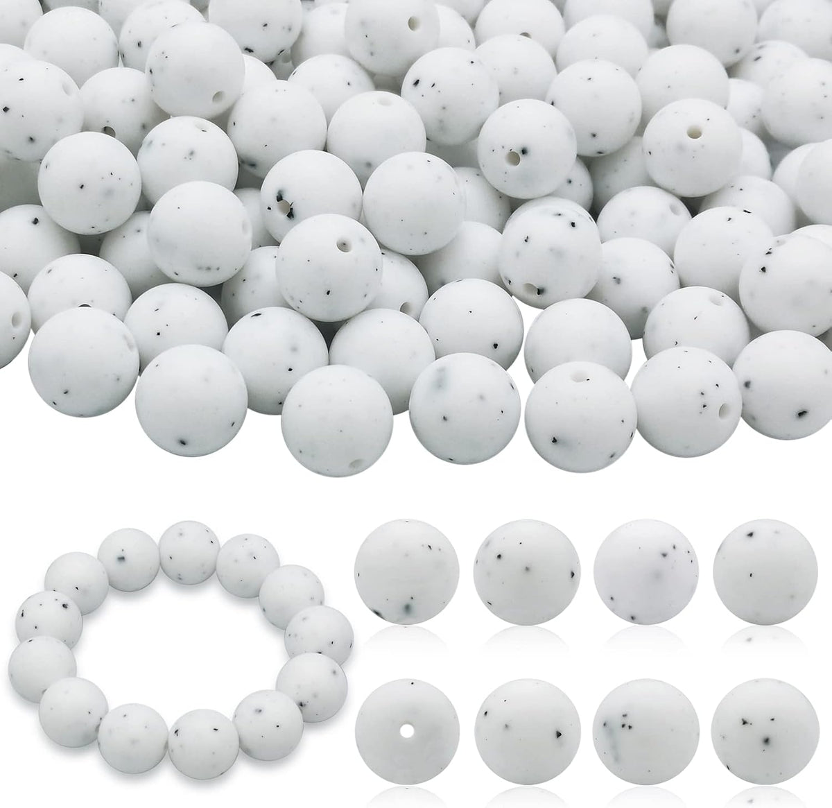 DIYOMR 100Pcs Round Silicone Beads for Jewelry & Crafts (15mm, Blue) - Image 13