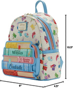 Loungefly Disney Princess Books Classics Mini Backpack worn by model