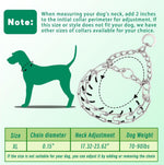 IIT dog pinch training collar displaying comfort rubber tips on prongs