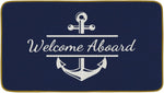 Burosev nautical doormat front view showing anchor design
