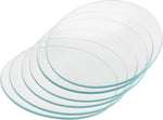 Yokive watch glass beaker cover front view showing transparent 3.94 inch circular glass dish