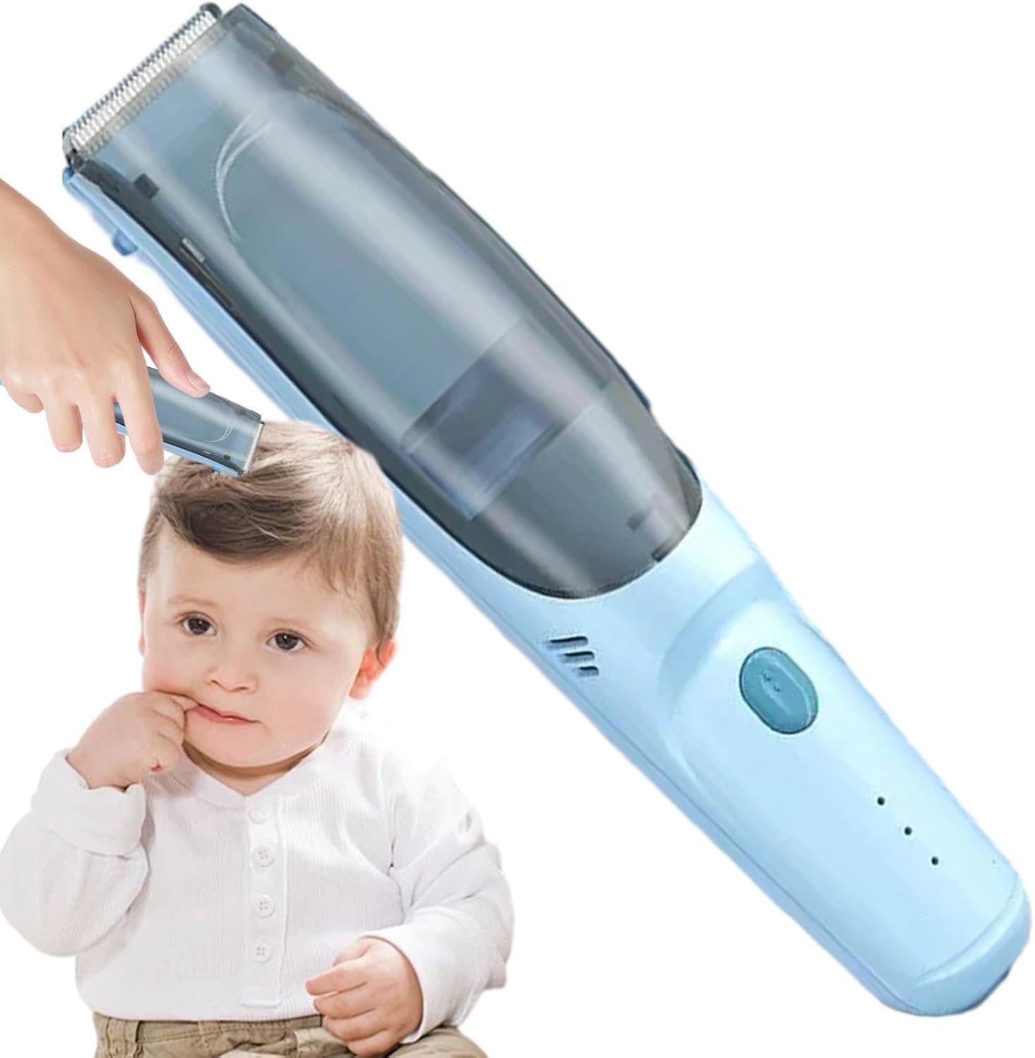 Baistom baby electric hair clipper front view with vacuum