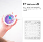 EXCEART geometric puzzle mold tray dimensions display