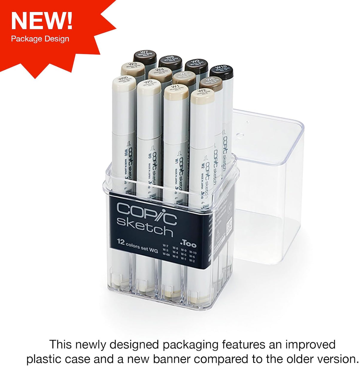 Copic sketch markers warm gray set acrylic display case