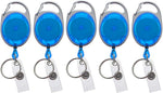 5 Pack - Premium Retractable Oval Shaped Badge Reels with Carabiner Belt Loop Clip, Keychain and ID Holder Strap by Specialist ID (Solid Black) - Image 11