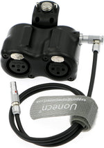Uonecn 5-pin male to dual 3-pin XLR adapter front view