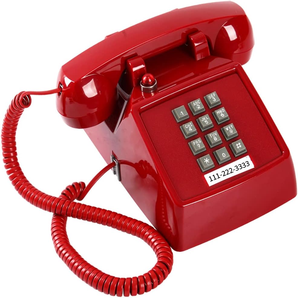 Packaging and included accessories for the HTMengt vintage desk telephone