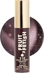 Milani Lip Oil Black Cherry Vanilla applicator showing texture