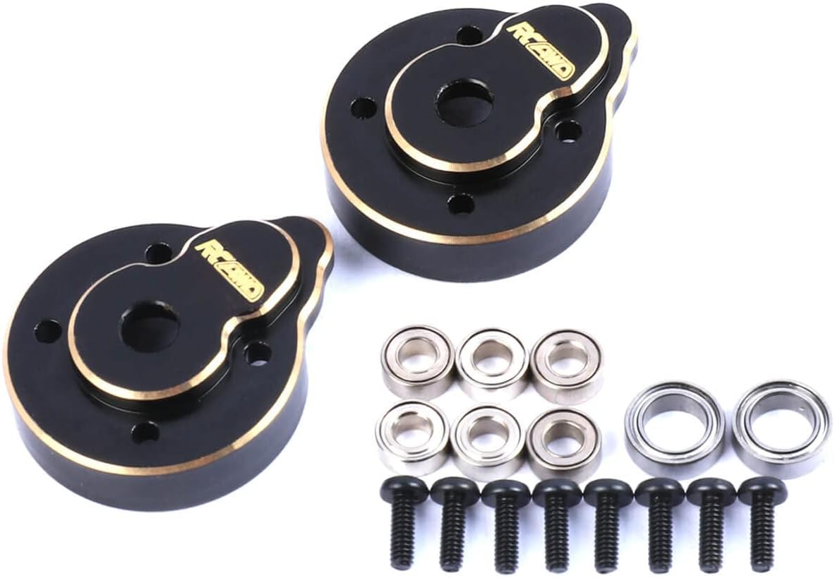 RCAWD brass rear hub carrier front view for Hobby Plus RC crawler