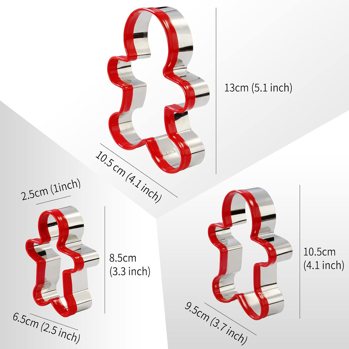 SurgeHai stainless steel gingerbread man cookie mold close up