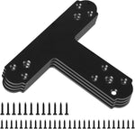 Black T Bracket, 4 pcs 13.5"x 2.9" T Shape Steel Flat Bracket Mending Plate 3mm Thickness for Wood, T Joining Brackets Connecting Brackets with Screws for Repair Wood Furniture - Image 10