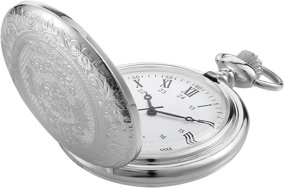 Gift box packaging included with the Pangda steel pocket watch