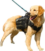 GooCare Jumahe dog hiking backpack camouflage front view on a large breed dog