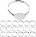 Healifty adjustable ring blanks front view