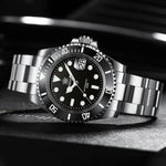 Watchdives Steeldive SD1953 stainless steel bracelet angle view