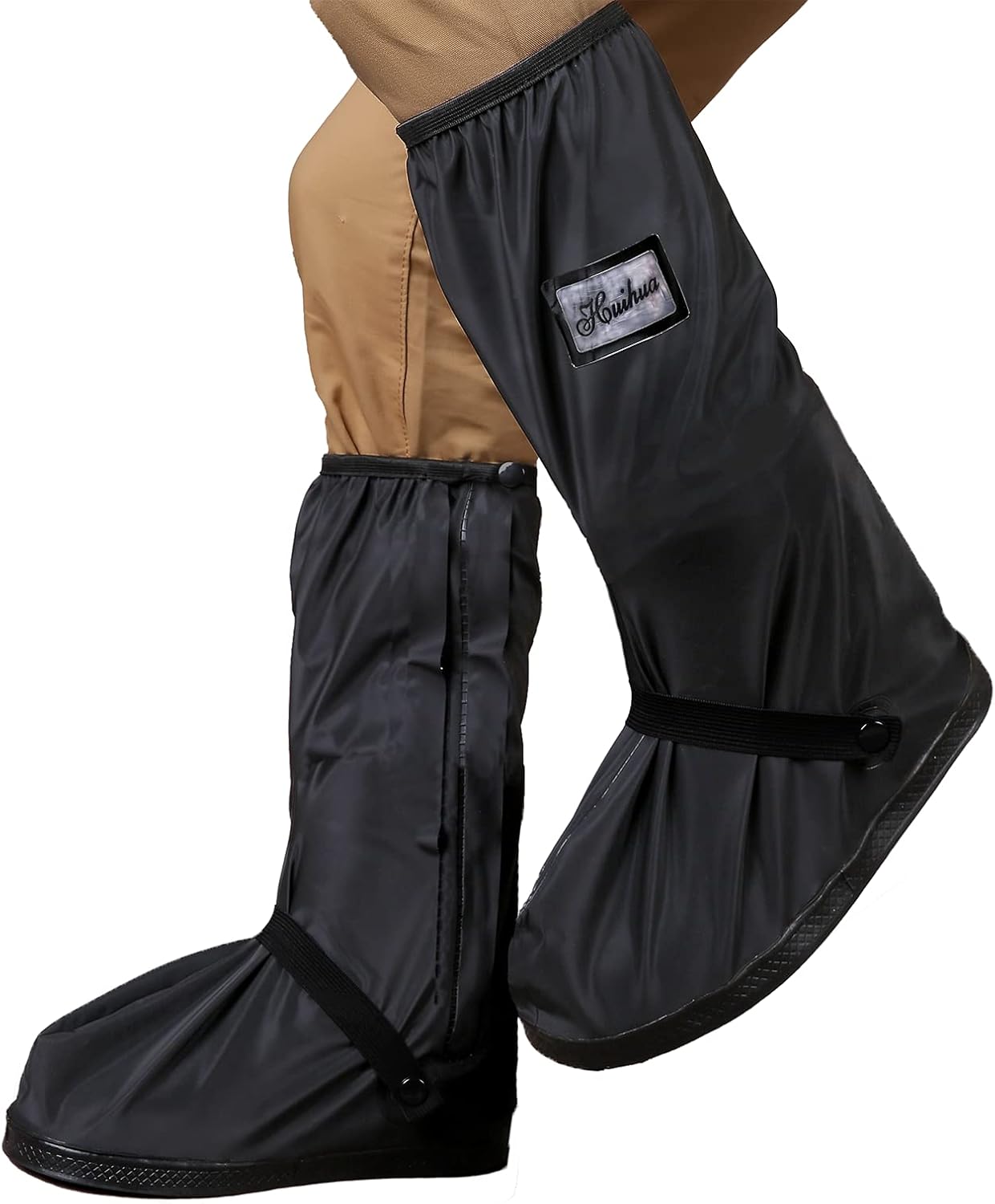 Waterproof Rain Boot Shoe Cover with Reflector Reusable & Foldable - Image 1