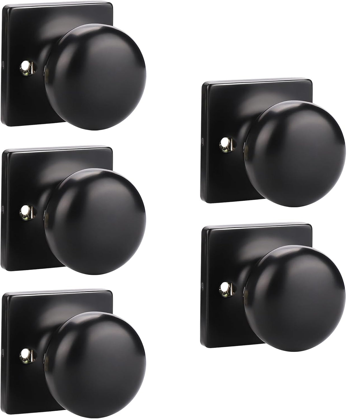 GOBEKOR 1 Pack Dummy Door Knobs Interior Matte Black Single Dummy Door Knob for Closet Round Dummy Knobs for French Doors Single Side Knob - Image 14