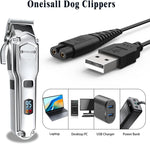 Six point five feet black USB charging wire for dog grooming tool
