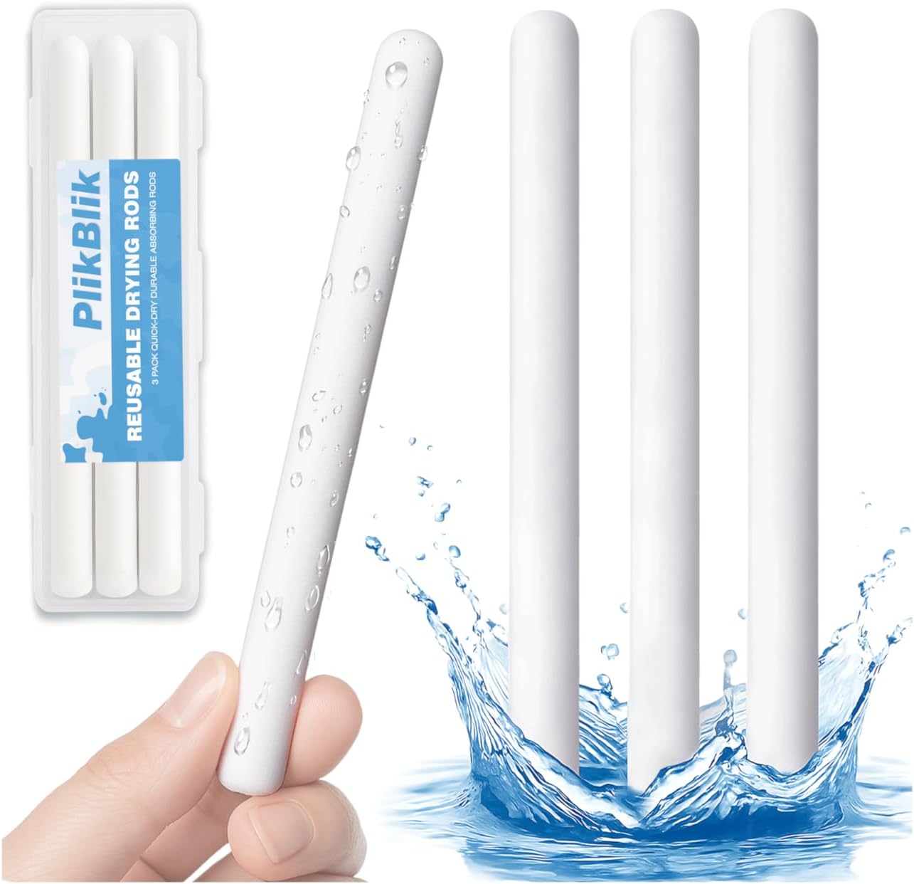PlikBlik Reusable Diatom Drying Rod Stick front view for toy moisture removal