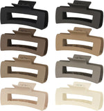 Large Hair Clips for Women, Hair Accessories for Girls - Light Color | 8Pcs Square Matte Hair Claw Clips for Thick & Thin Hair, 4.1Inch Neutral Rectangular Hair Clips, Strong Hold Non-Slip - Image 15