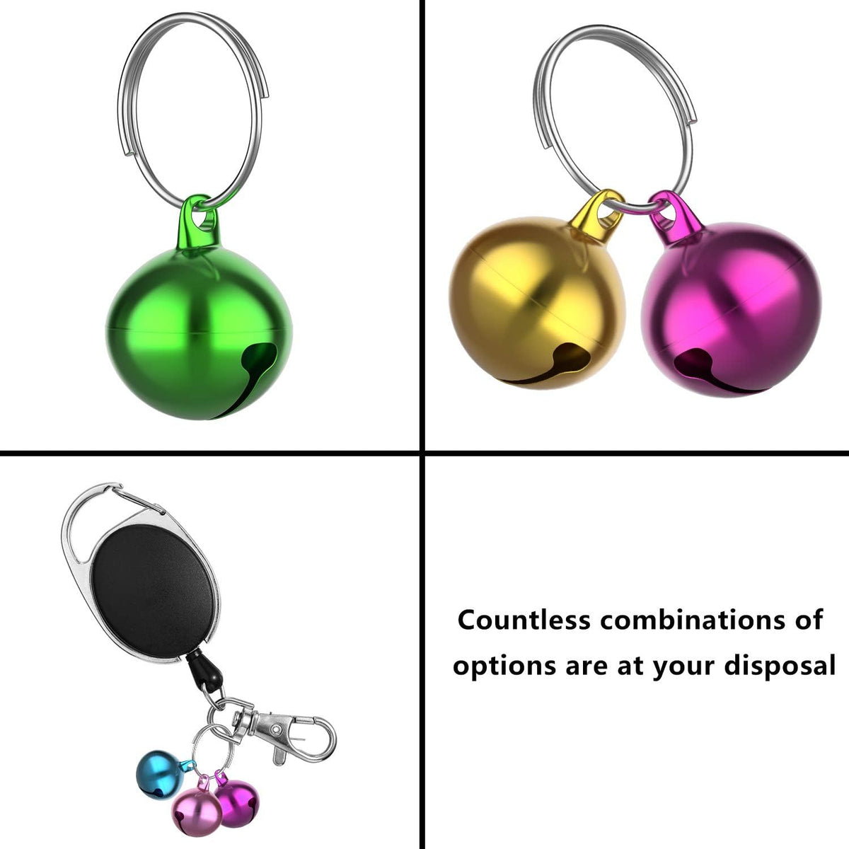 Outus 24 Sets of Cat Bells for Cat and Dog Collar Pendant Pet Bell Pet Pendant Accessories - Image 5