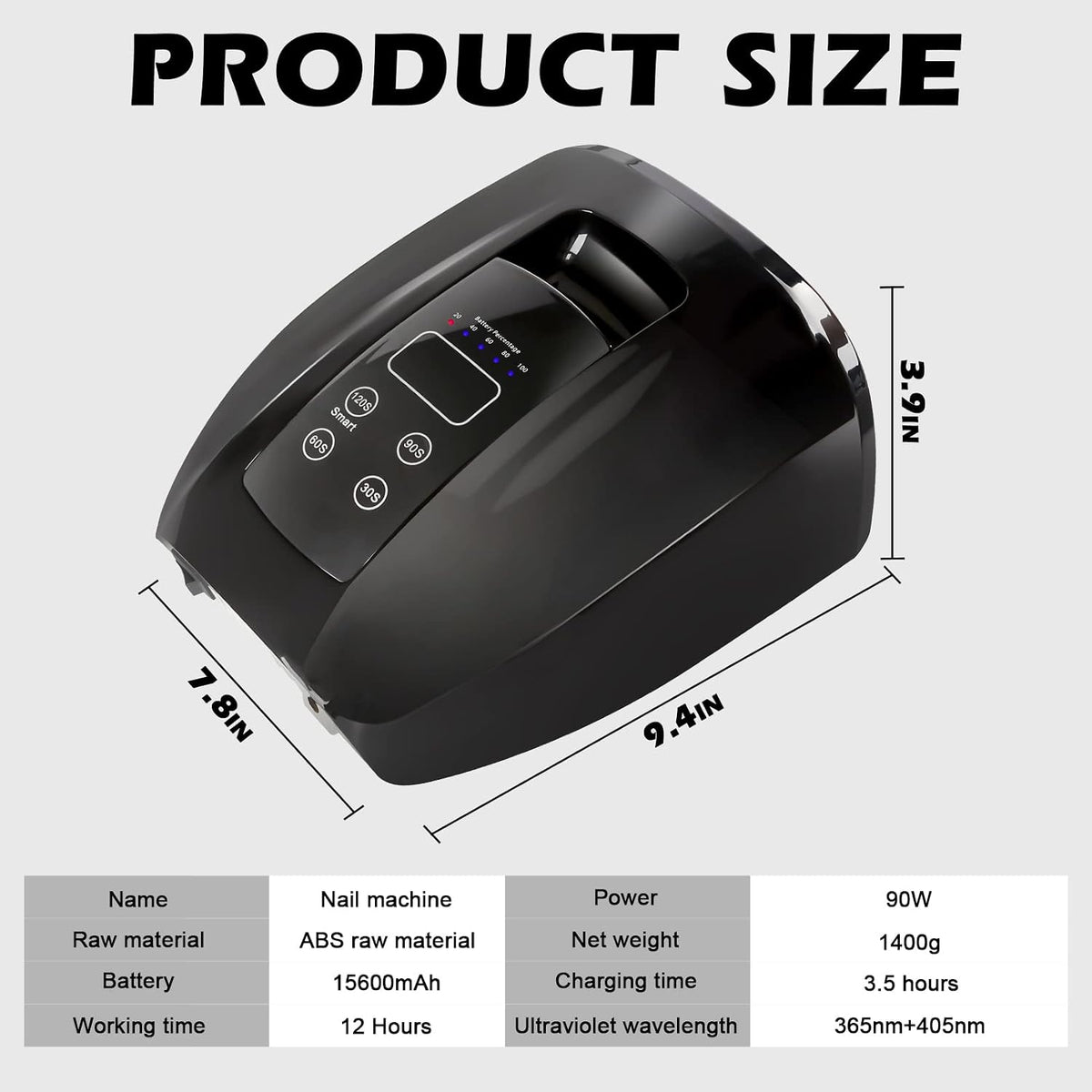 Linssy wireless UV LED nail lamp during hand curing