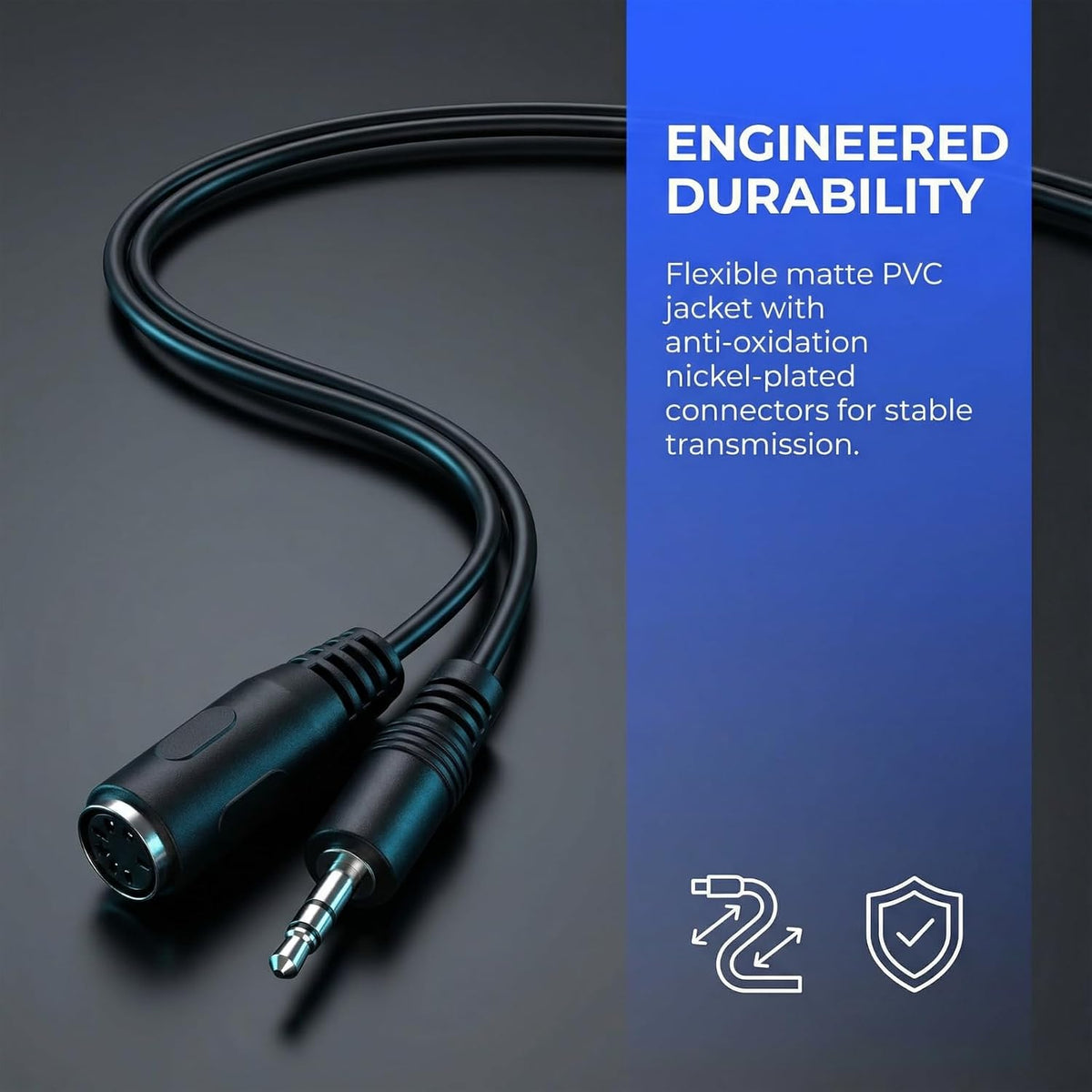 Emstar 5-pin DIN female connector port overview