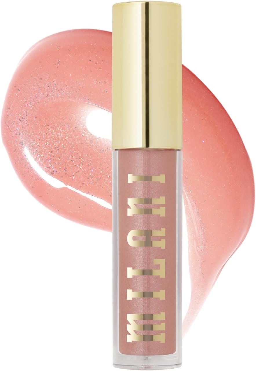 Milani high gloss plumping peptide complex lip care duo on display.