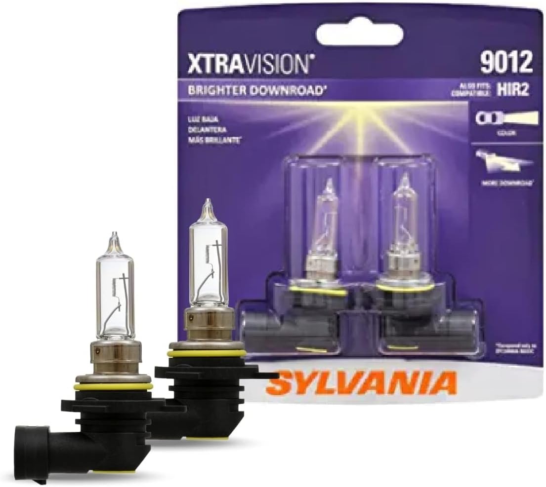 Sylvania 9012 XtraVision halogen headlight bulb front view